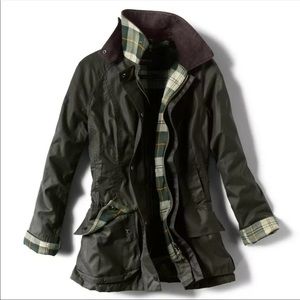 Barbour Women’s Beadnell Jacket Sz 8 in Sage Green with Tartan Lining